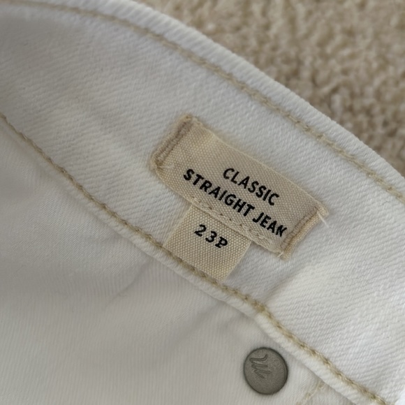 NWOT Madewell Classic Straight Leg Jean Petite Cropped Tile White Sz 23P - Picture 5 of 15